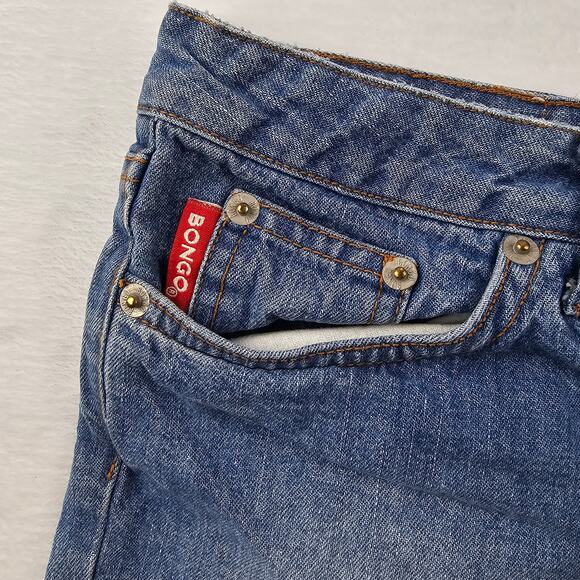 Vintage Bongo Jeans Shorts 11 Juniors Cut Off Short Shorts Frayed Raw Hem Y2K - Picture 3 of 10